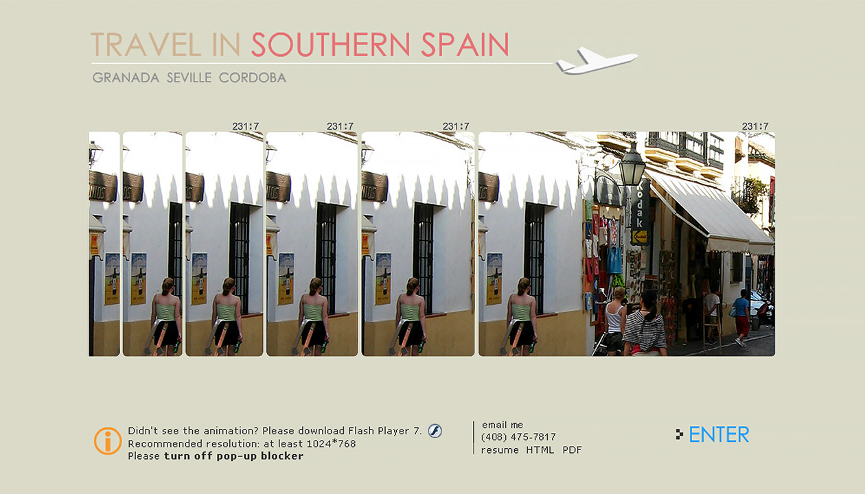 Travel in Southern Spain Thesis homepage by Julie Peng