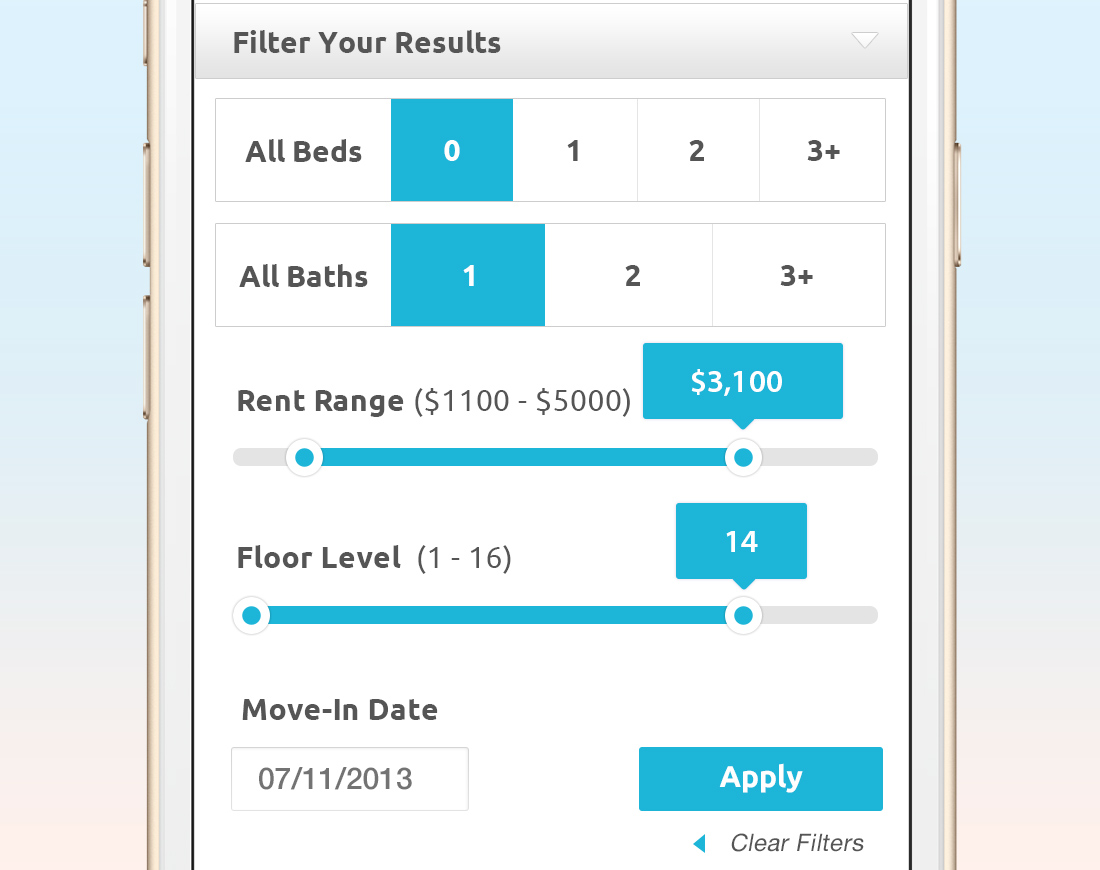 Floor plan mobile web app by Julie Peng