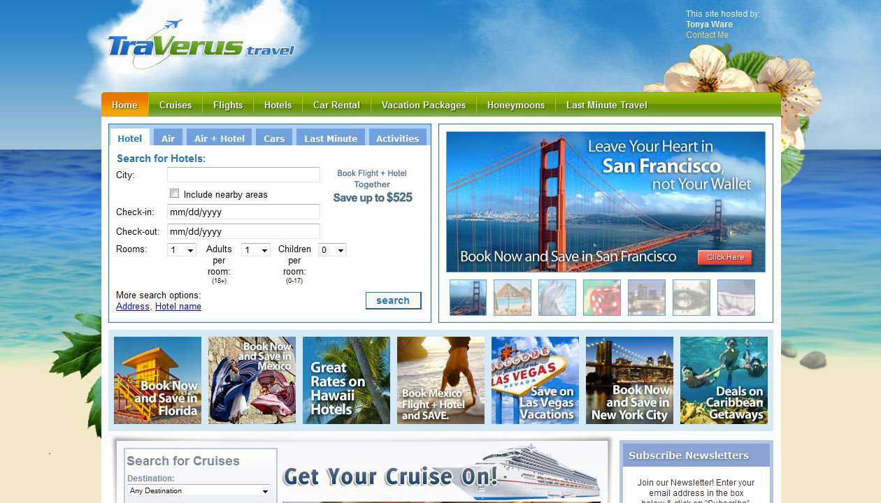 Traverus Travel website redesign